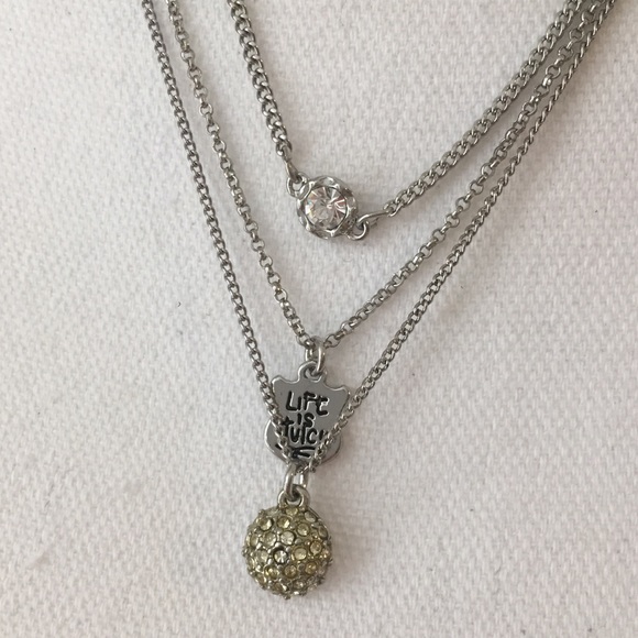 Juicy Couture Silver Layered Necklace - Picture 2 of 3